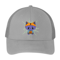 Black Cat With Halloween Pumpkin Feline For Horror Fans T Shirt Pa Trucker Cap | Artistshot