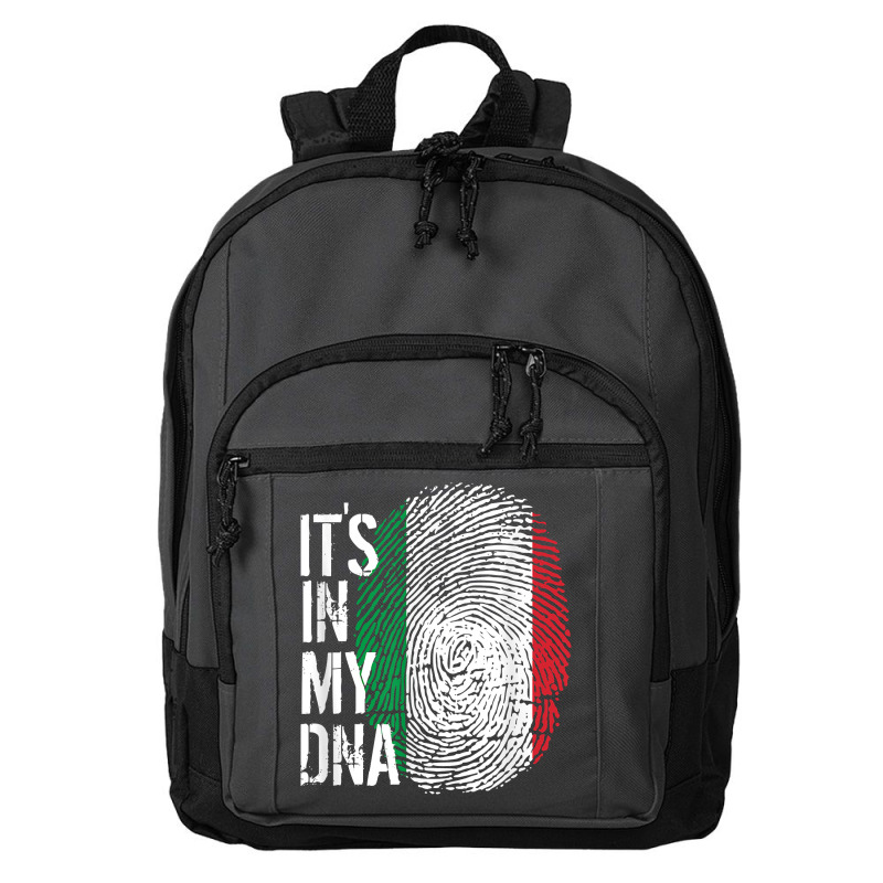 Italian Pride Fingerprint - It_s In My Dna Italy Flag Basic Backpack by JamesPlyler | Artistshot