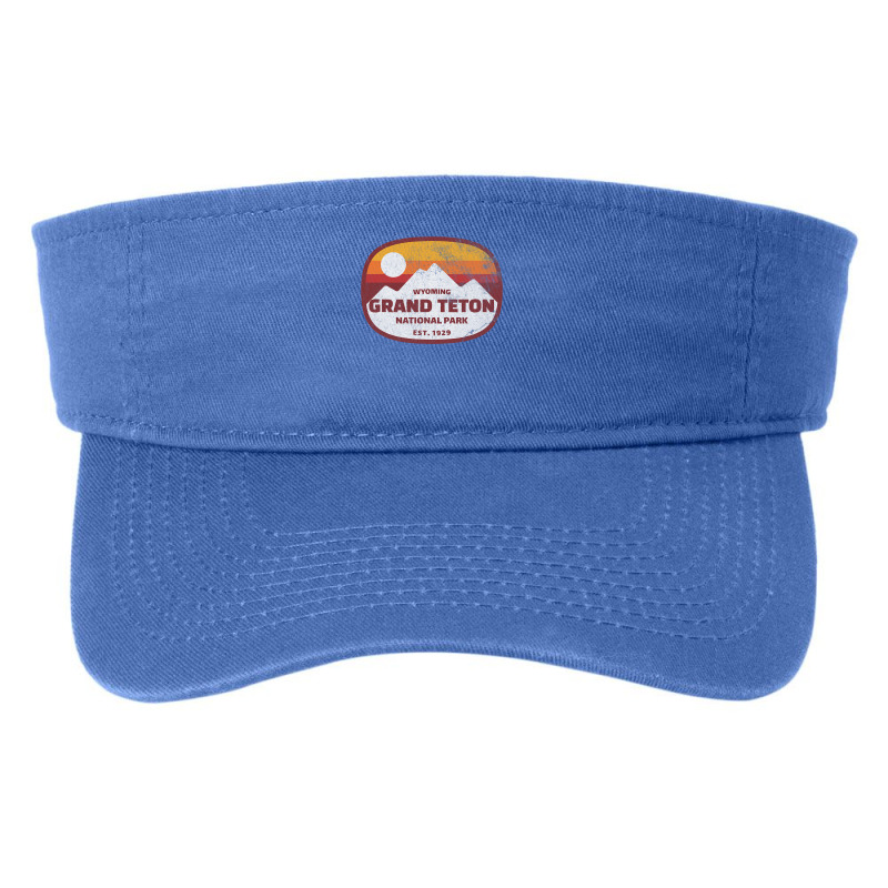 Vintage Grand Teton National Park   Distressed Fashion Visor | Artistshot