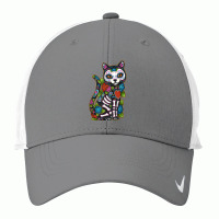 Cat Sugar Skull Mexico Calavera Dia De Los Muertos Halloween Nike Dri-fit Cap | Artistshot