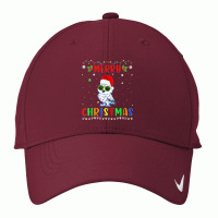 Xmas Light Snowy Owl Design Matching Christmas Pajama Nike Dri-fit Cap | Artistshot