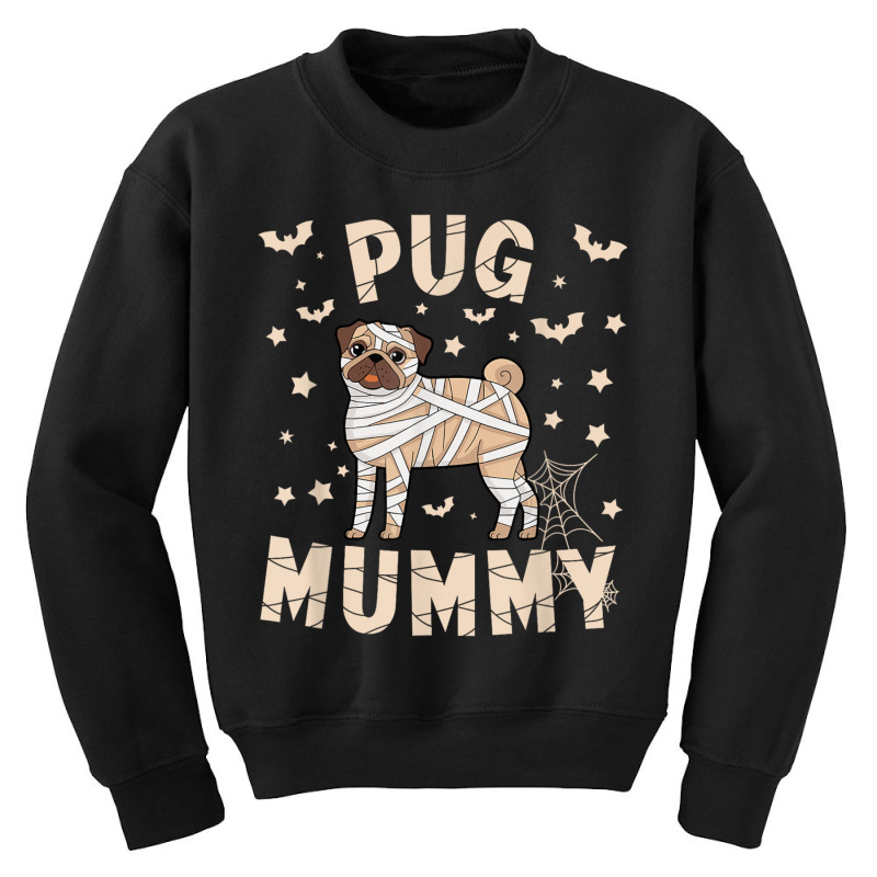 Halloween Costume Pug Lover Youth Sweatshirt by Teresa Simmons | Artistshot