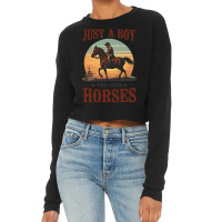 Just A Boy Who Loves Horses Cropped Sweater | Artistshot