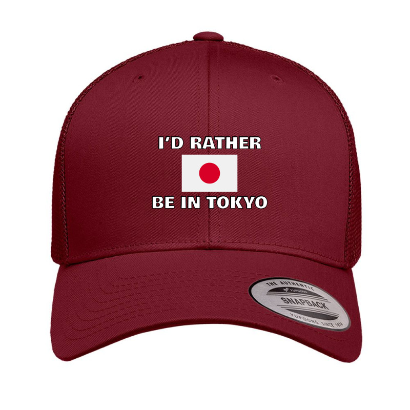 Id Rather Be In Tokyo Japan Flag Retro Trucker Cap | Artistshot