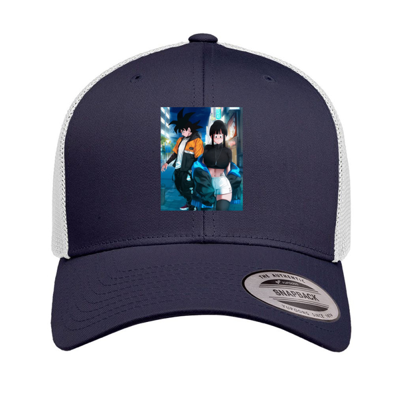 Goku And Chichi Drip A Gift Retro Trucker Cap | Artistshot