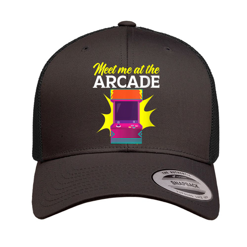 Womens Meet Me At The Arcade Gaming Video Game Player Gamer V Neck T S Retro Trucker Cap by cm-arts | Artistshot