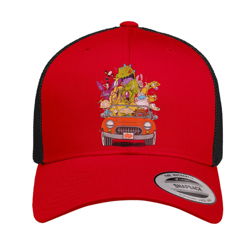 Nick Rewind 90's Nick Characters In Car Retro Trucker Cap by cm-arts | Artistshot