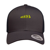 Evolution Timeline Singer Female Yellow Design 1 Retro Trucker Cap | Artistshot