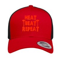 Blacksmith Heat Beat Repeat Ironworker Forging Blacksmithing T Shirt Retro Trucker Cap | Artistshot