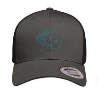 Buffalo Blu Line Design Retro Trucker Cap | Artistshot