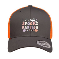 Spooky Radiology Tech Halloween Rad Technologist Rad Tech Raglan Baseb Retro Trucker Cap | Artistshot