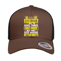 Funny Electrician Art Men Dad Lineman Electronics Engineers Retro Trucker Cap | Artistshot