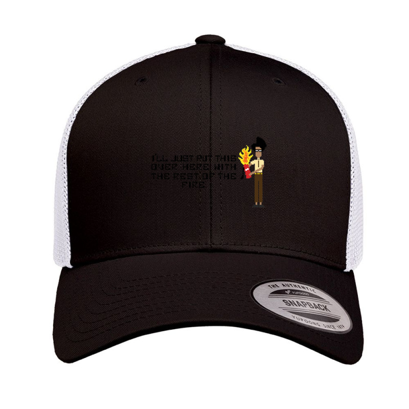 The I.t Crowd Fire Extinguisher Retro Trucker Cap by TIMOTHYLAVINE | Artistshot