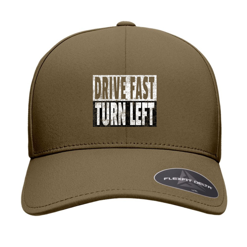 Drive Fast Turn Left Dirt Circle Track Racing Quote Seamless Cap | Artistshot