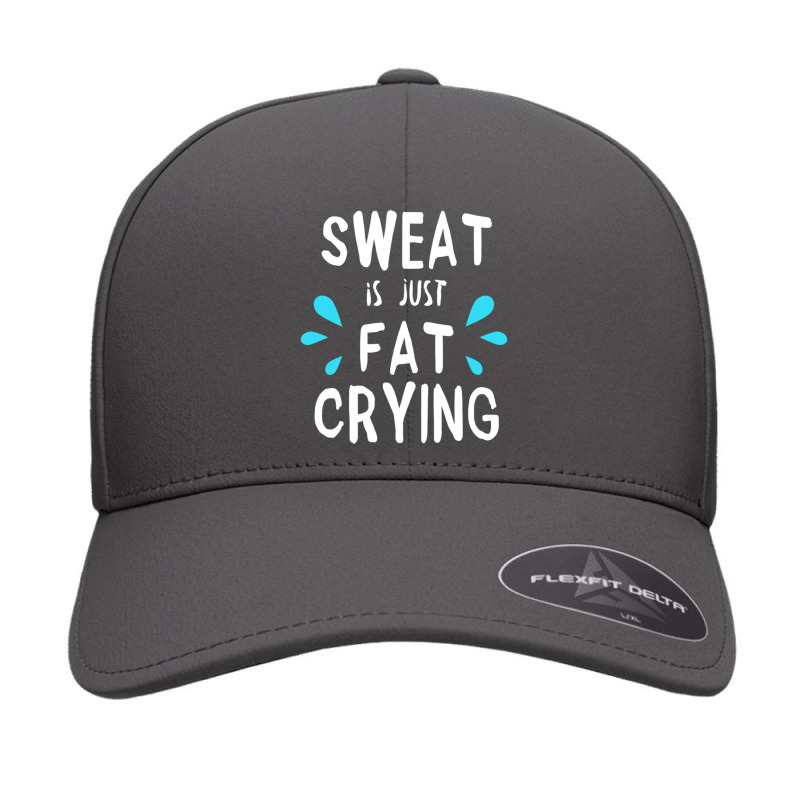 Sweat Is Just Fat Crying Workout Gym Tees Seamless Cap by cm-arts | Artistshot