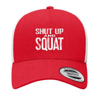 Shut Up And Squat Powerlifting Weight Training Gear Tank Top Yupoong Trucker Cap | Artistshot