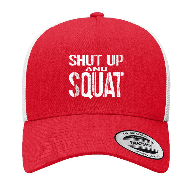 Shut Up And Squat Powerlifting Weight Training Gear Tank Top Yupoong Trucker Cap by cm-arts | Artistshot