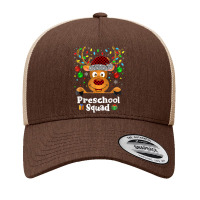 Preschool Squad Teacher Plaid Reindeer Hat Santa Christmas Yupoong Trucker Cap | Artistshot