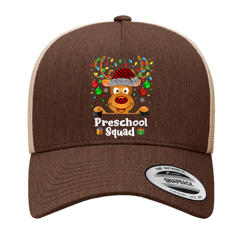 Preschool Squad Teacher Plaid Reindeer Hat Santa Christmas Yupoong Trucker Cap by cm-arts | Artistshot