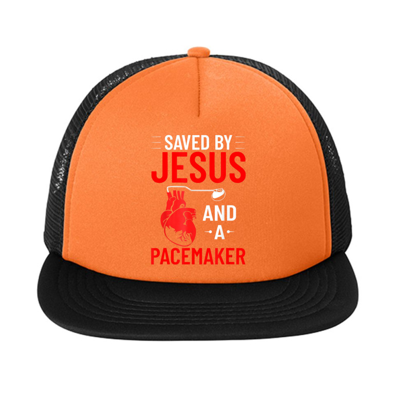 Saved By Jesus And A Pacemaker Heart Disease Awareness Foam Snapback Hat | Artistshot