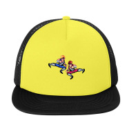 Double Dragon Flying Kicks Foam Snapback Hat | Artistshot