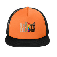 Be Kind Rainbow Shirt Be Kind Sign Language Shirt Be Kind Shirt Lgbt S Foam Snapback Hat | Artistshot