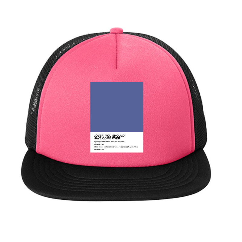 Jeff Buckley Lover You Should Have Come Over Lyrics Pantone Foam Snapback Hat | Artistshot