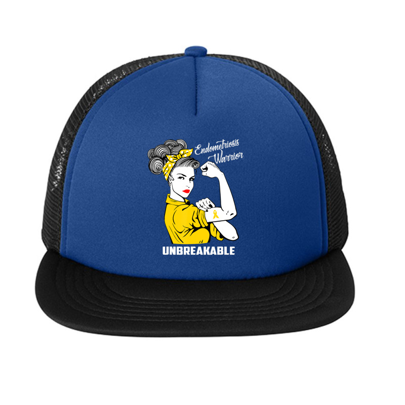 Endometriosis Warrior Unbreakable Awareness Foam Snapback Hat | Artistshot