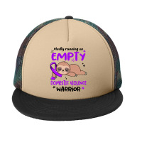 Domestic Violence Awareness T  Shirt Mostly Running On Empty Domestic Foam Snapback Hat | Artistshot