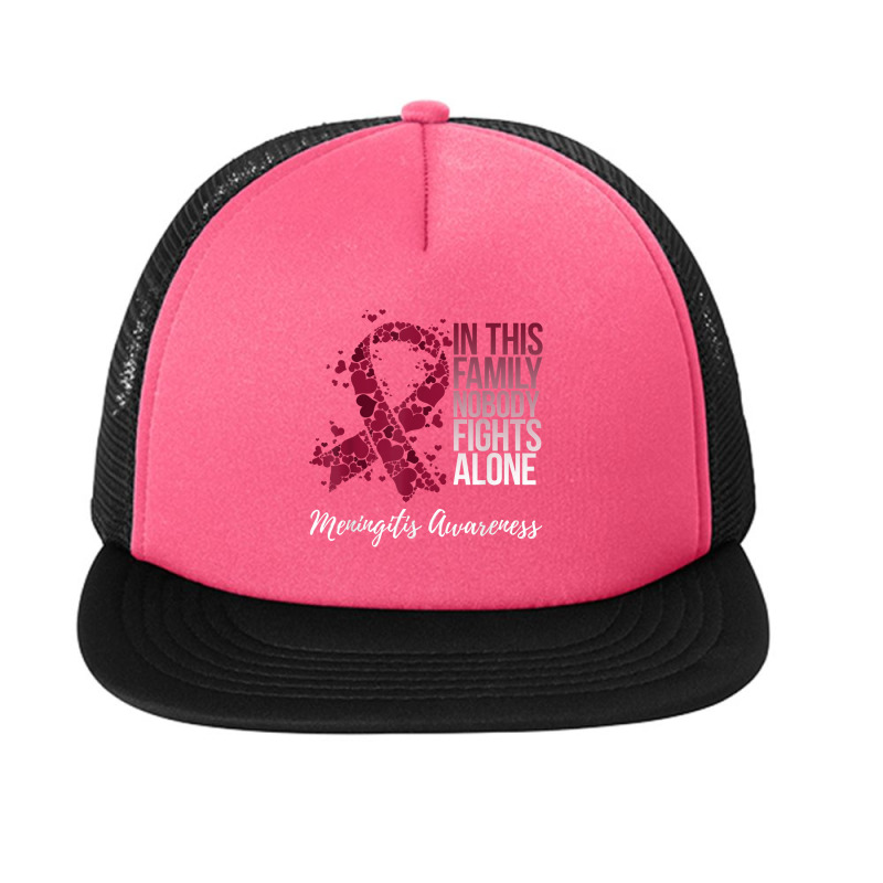 Family Support Meningitis Awareness T Shirt Foam Snapback hat by cm-arts | Artistshot