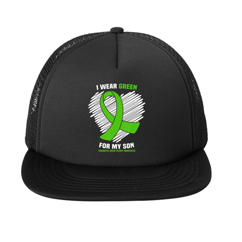 I Wear Green For My Son Traumatic Brain Injury Awareness Foam Snapback Hat | Artistshot