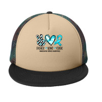 Peace Love Cure Myasthenia Gravis Awareness T Shirt Foam Snapback Hat | Artistshot