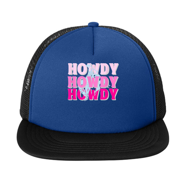 Howdy Cowgirl Vintage Horse Bucking Western Bachelorette T Foam Snapback hat by cm-arts | Artistshot