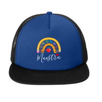 Maestra Cute Rainbow Regalos Para Maestra Bilingue Teache Foam Snapback Hat | Artistshot