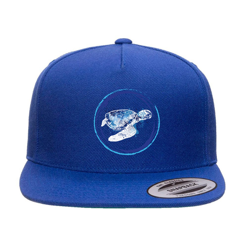 Sea Turtle Ocean Animal, Sea Turtle, Ocean Animal, Sea Turtle Ocean An 5 Panel Snapback Cap | Artistshot