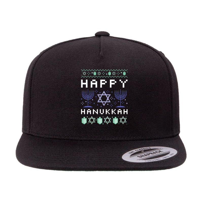 Happy Hanukkah 5 Panel Snapback Cap | Artistshot