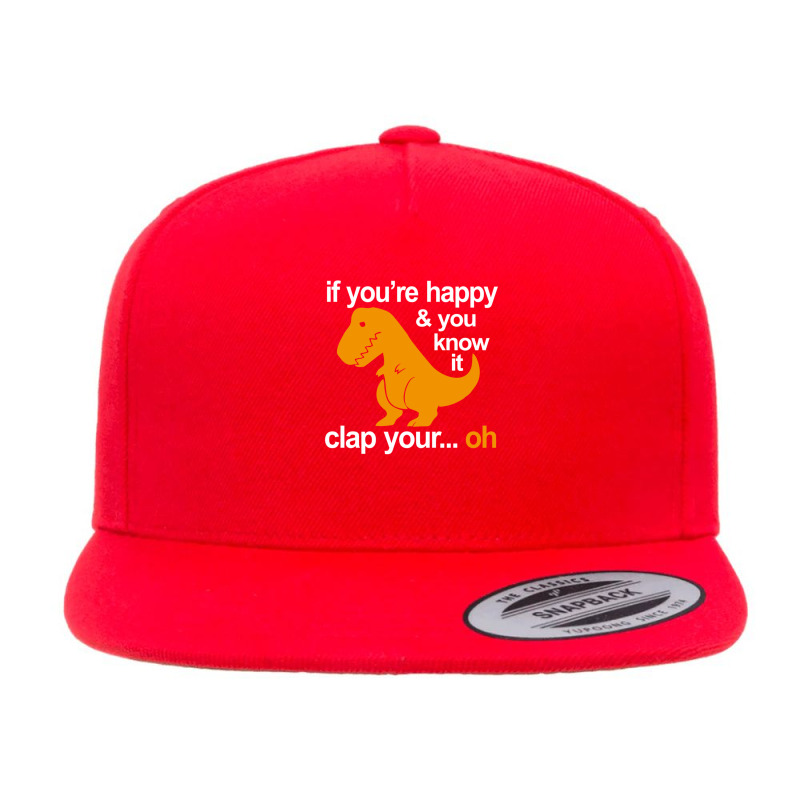 Trex Clap Your Hands 5 Panel Snapback Cap | Artistshot