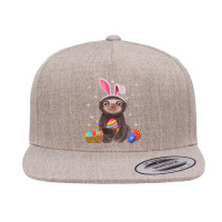 Sloth With Bunny Ears And Easter Eggs Funny, Sloth With Bunny Ears, Ea 5 Panel Snapback Cap | Artistshot