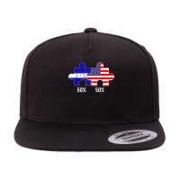 Half American Half Honduran Flag Combined Honduras Catracho T Shirt 5 Panel Snapback Cap | Artistshot