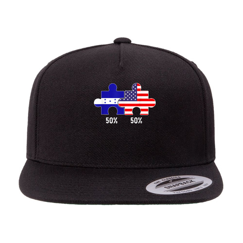 Half American Half Honduran Flag Combined Honduras Catracho T Shirt 5 panel snapback cap by cm-arts | Artistshot