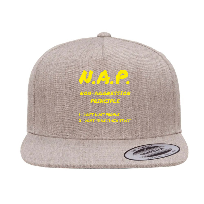 Non Aggression Principle Nap Ancap Anarchist Libertarian T Shirt 5 panel snapback cap by gyzhahykaete | Artistshot