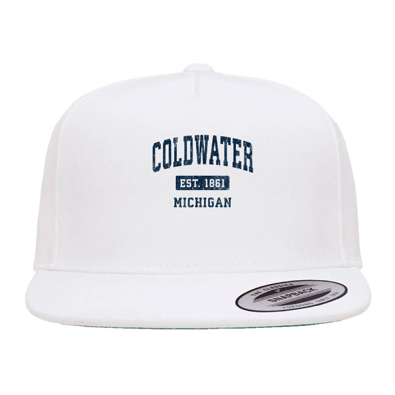 Coldwater Michigan Mi Vintage Athletic Sports Design T Shirt 5 Panel Snapback Cap | Artistshot