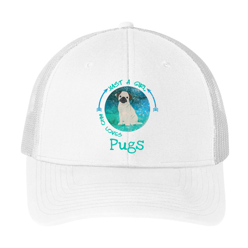 Funny Pug Just A Girl Who Loves Pugs Dog Lover Pa Trucker Cap | Artistshot