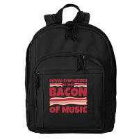 Guitar Synthesizer Gifts   Bacon Of Music Basic Backpack | Artistshot