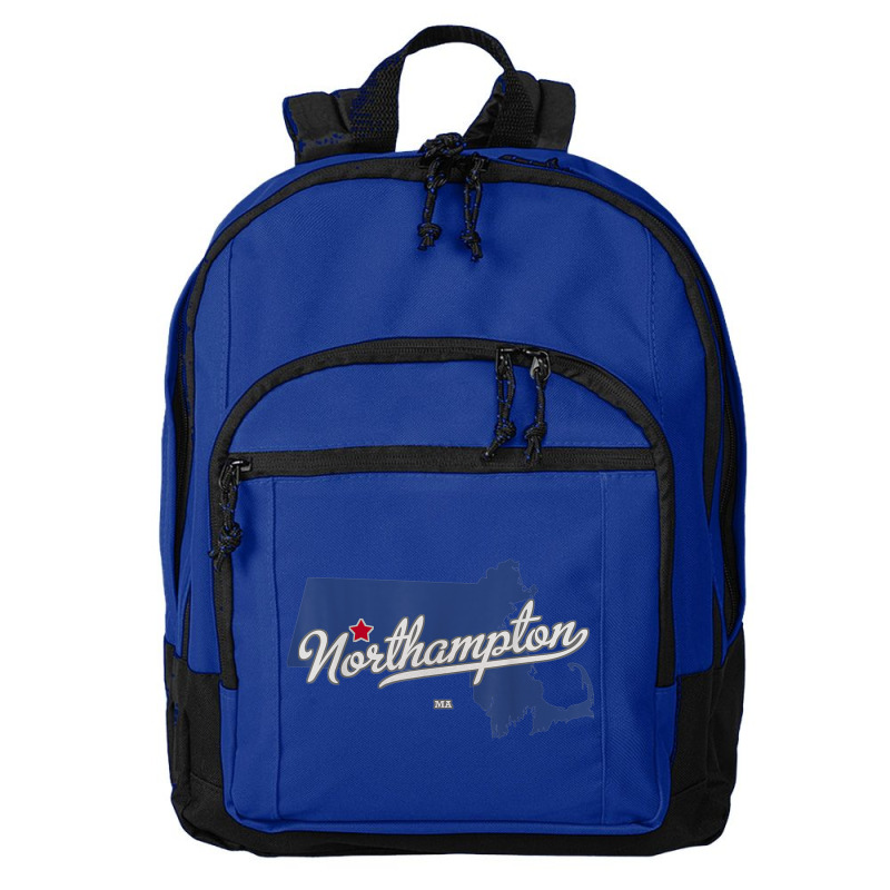 Northampton Massachusetts Ma Map Basic Backpack | Artistshot