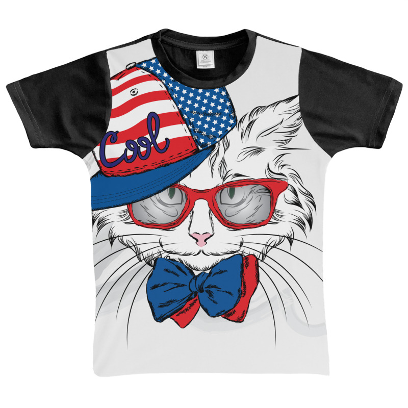 Usa Cat, Cats, Animal, Animals, American Flag Graphic Youth T-shirt by HILstore | Artistshot