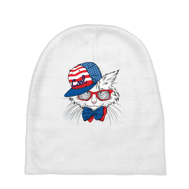 Usa Cat, Cats, Animal, Animals, American Flag Baby Beanies by HILstore | Artistshot