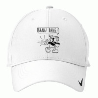 Cuphead Bang Bang Finger Gun Outline Graphic Nike Dri-fit Cap | Artistshot