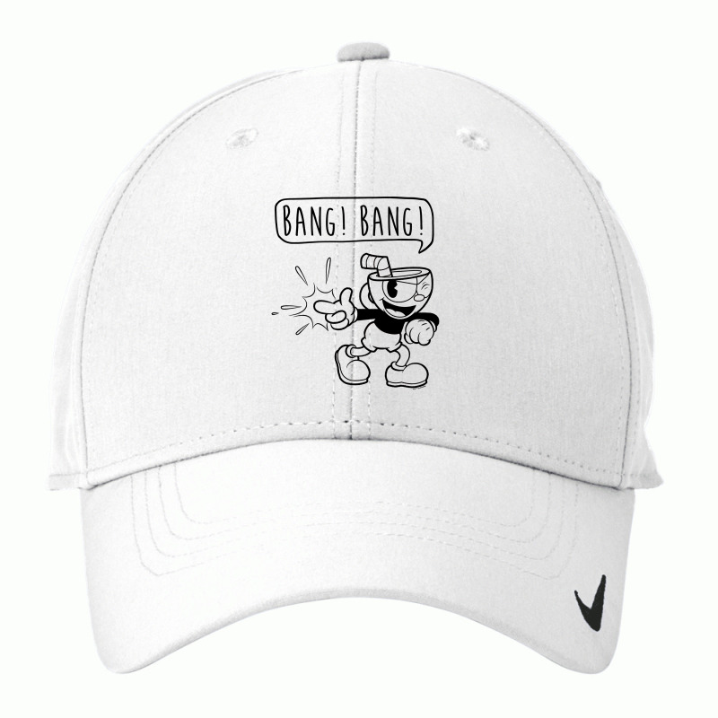 Cuphead Bang Bang Finger Gun Outline Graphic Nike Dri-fit Cap | Artistshot