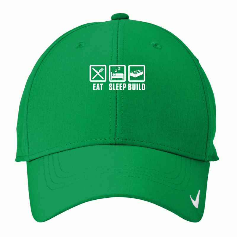 Eat Sleep Build Master Builder Building Blocks Construction Nike Dri-fit Cap | Artistshot